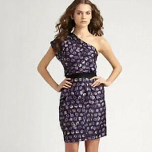 Silk one shoulder dress